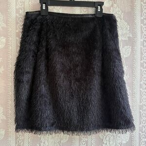 Kardashian Women's Black Fuzzy Mini Skirt